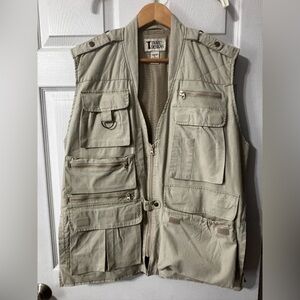 Vtg Mens Lg Trail Designs Outdoors Hunting Fishing Shooting Vest Multi Pocket